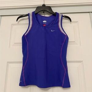 Nike Y2K Women's Purple Tank Top with Pink Accents Size M